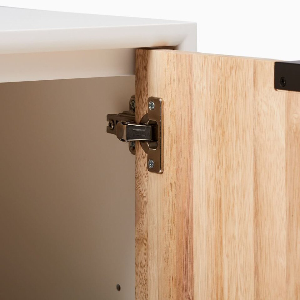 Quinn Wood Buffet White/Antique Bronze West Elm Australia